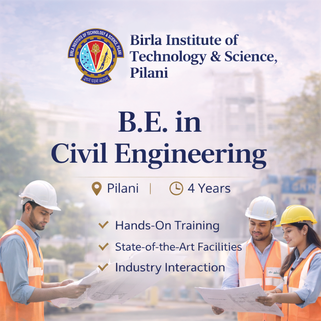 B.E. in Civil Engineering at Birla Institute of Technology and Science, Pilani, Rajasthan - Other